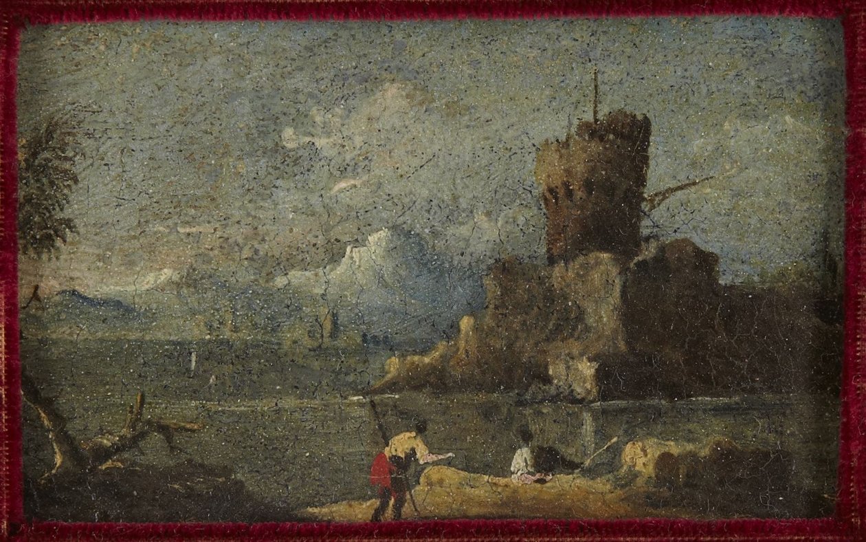 Pobřežní krajina s pevností od Francesco Guardi