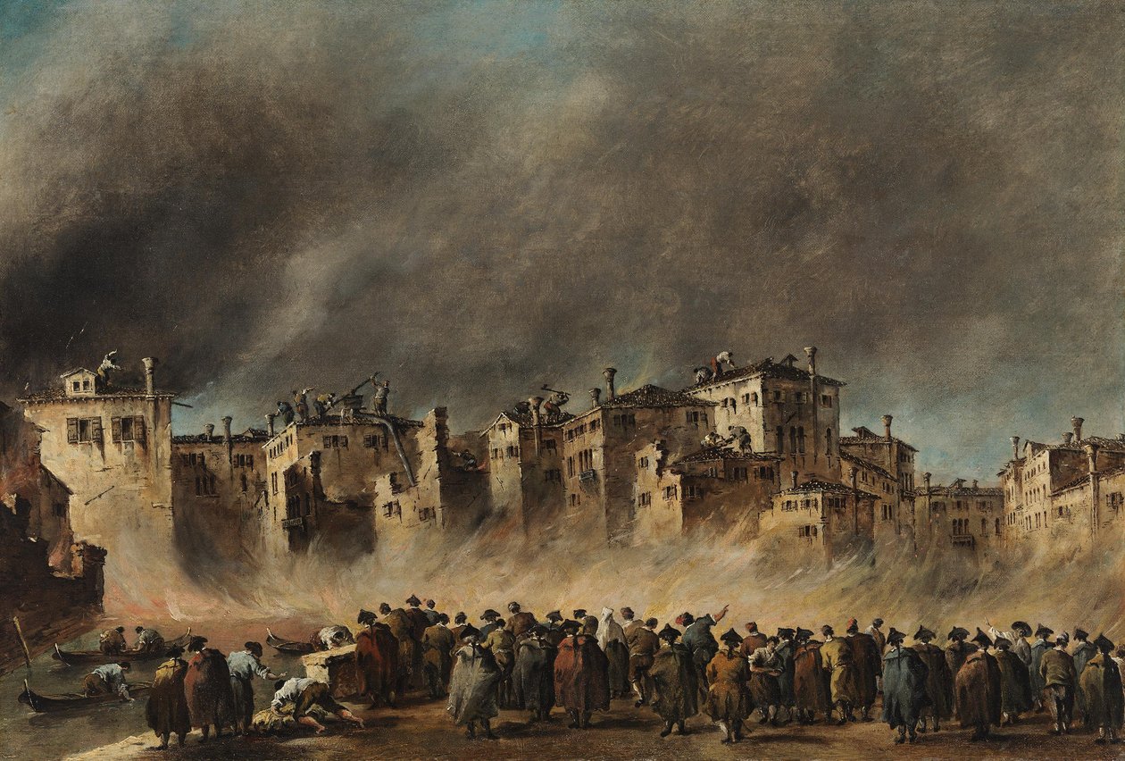 Požár ve čtvrti San Marcuola od Francesco Guardi
