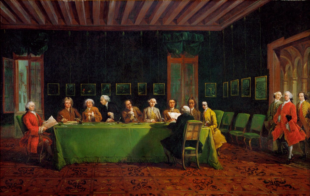 Diplomatické setkání od Francesco Guardi