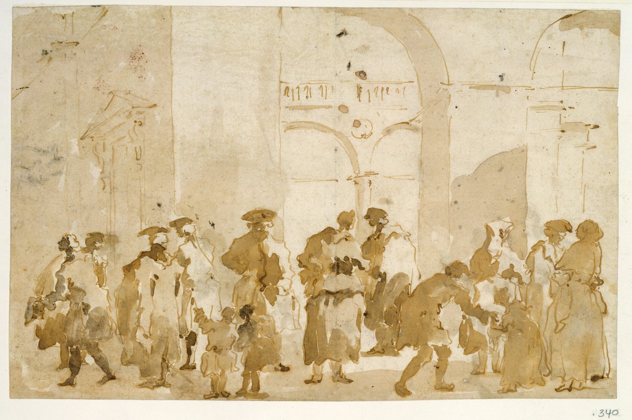 Figurenstudien od Francesco Guardi