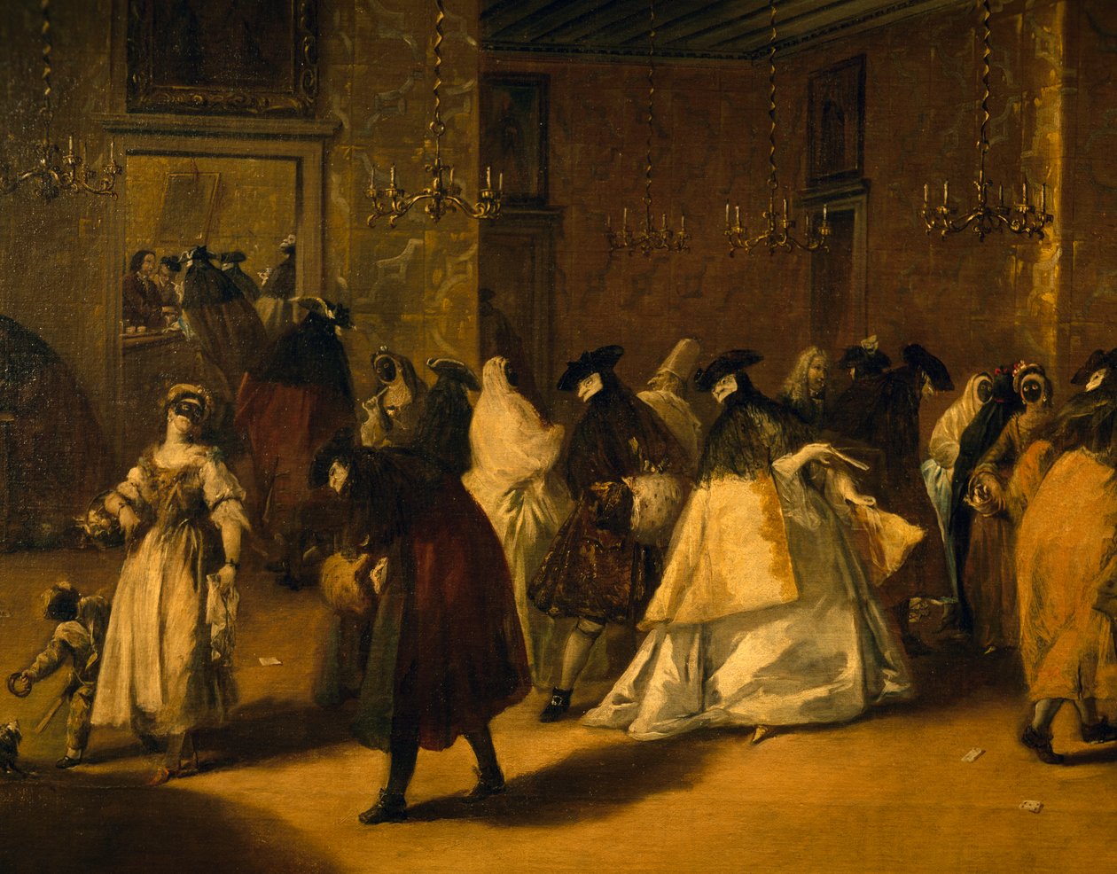 Zmenšení (Maskovaní Benátčané) od Francesco Guardi
