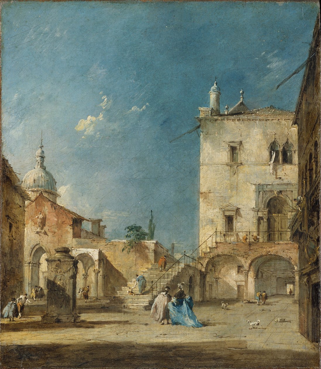 Imaginární pohled na benátské náměstí nebo Campo, c.1780 od Francesco Guardi