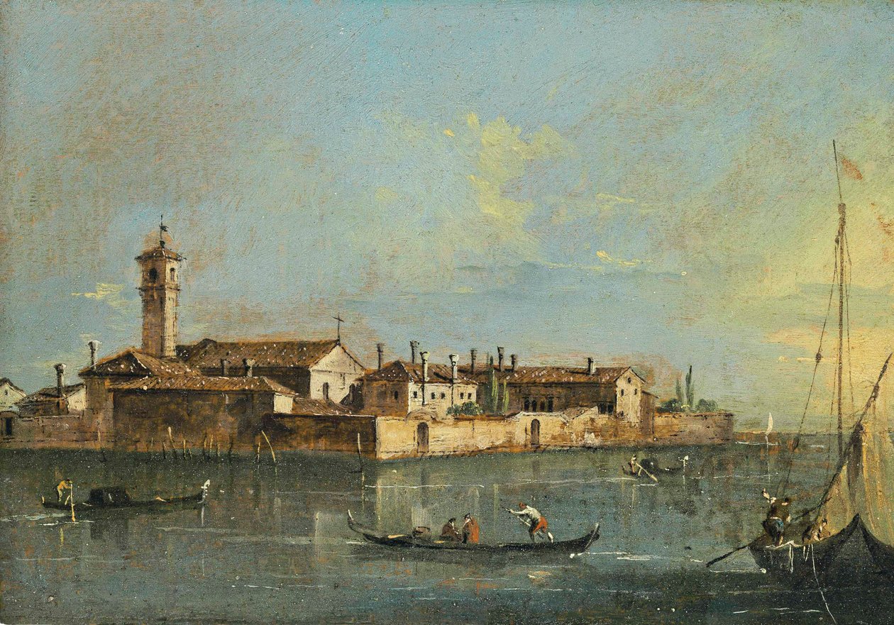 Isola del Lazzaretto Vecchio, druhá polovina 18. stol. od Francesco Guardi