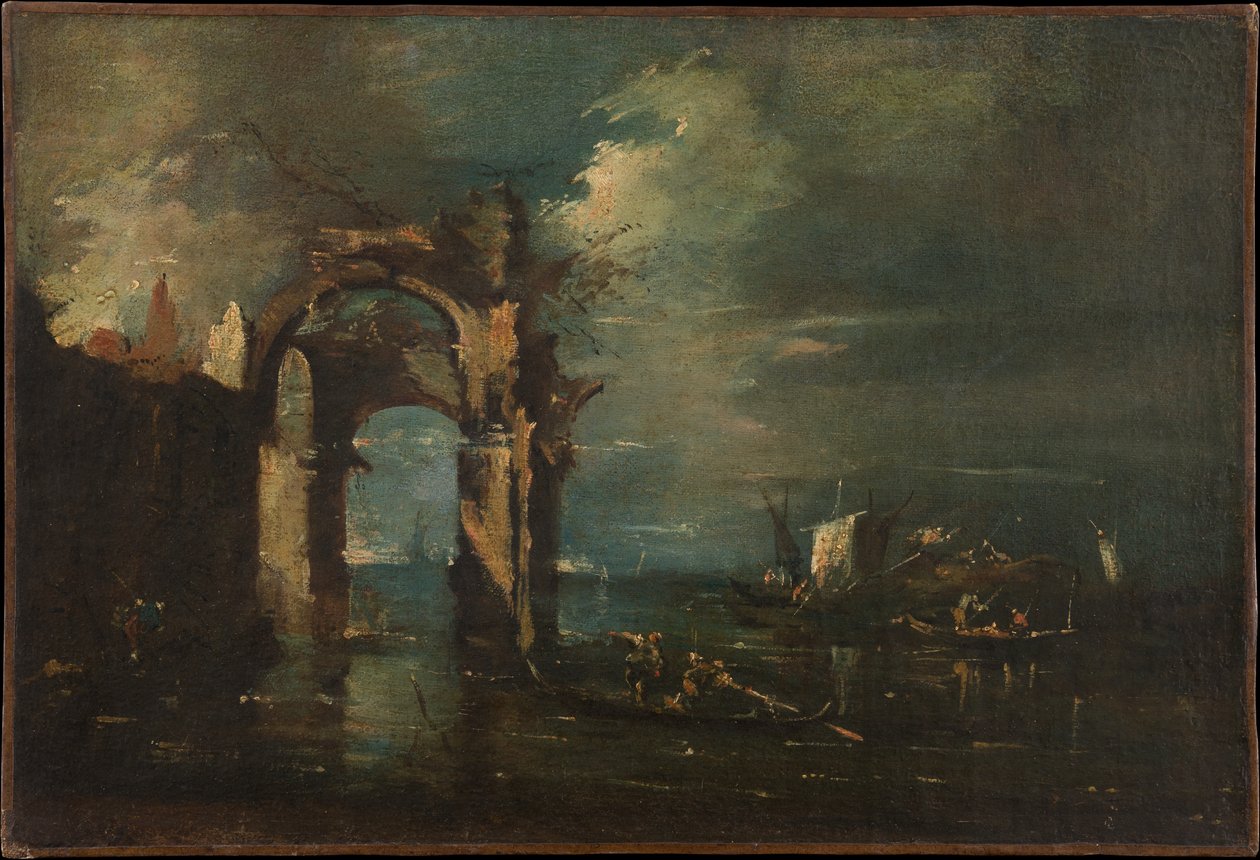 Krajina s lagunou od Francesco Guardi
