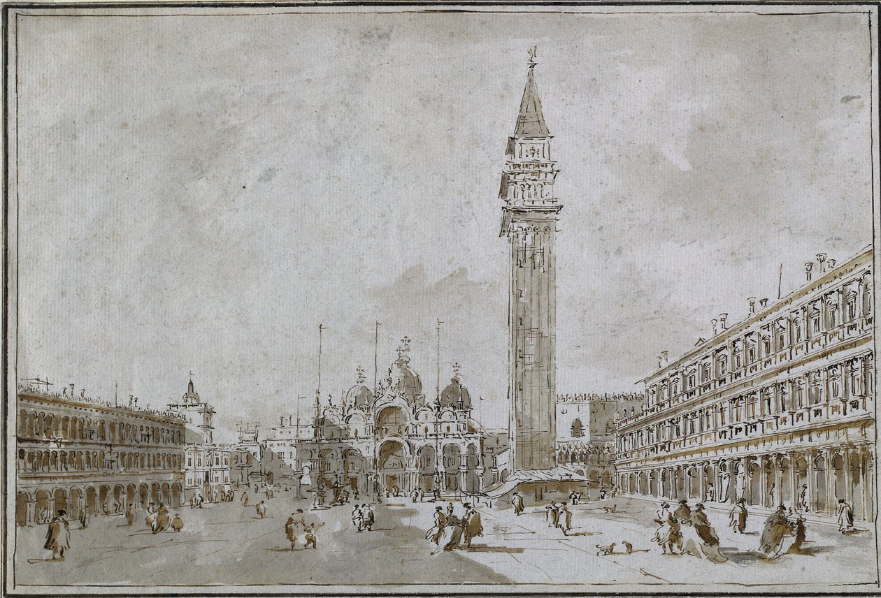 Piazza San Marco, Benátky od Francesco Guardi
