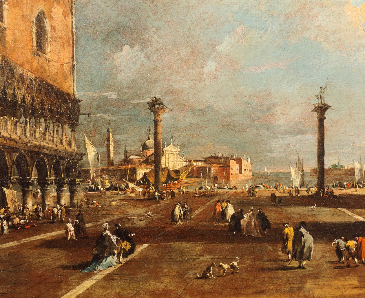 Piazza San Marco směrem k San Giorgio Maggiore, Francesco Guardi (1712-1793), olej na plátně, 45x72 cm od Francesco Guardi