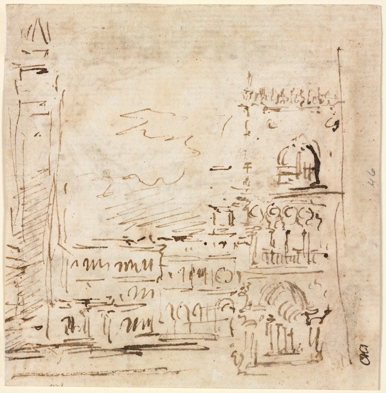 Piazza San Marco s Dóžecím palácem od Francesco Guardi