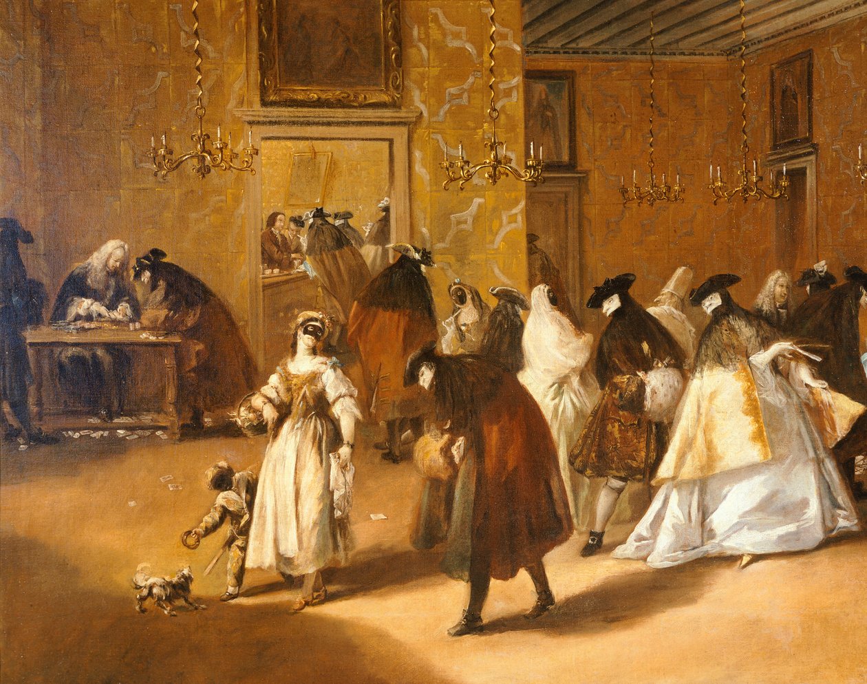 Ridotto (Foyer), Francesco Guardi (1712-1793), olej na plátně od Francesco Guardi