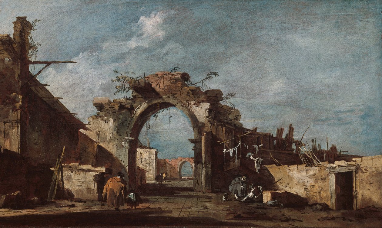 Zničený oblouk od Francesco Guardi