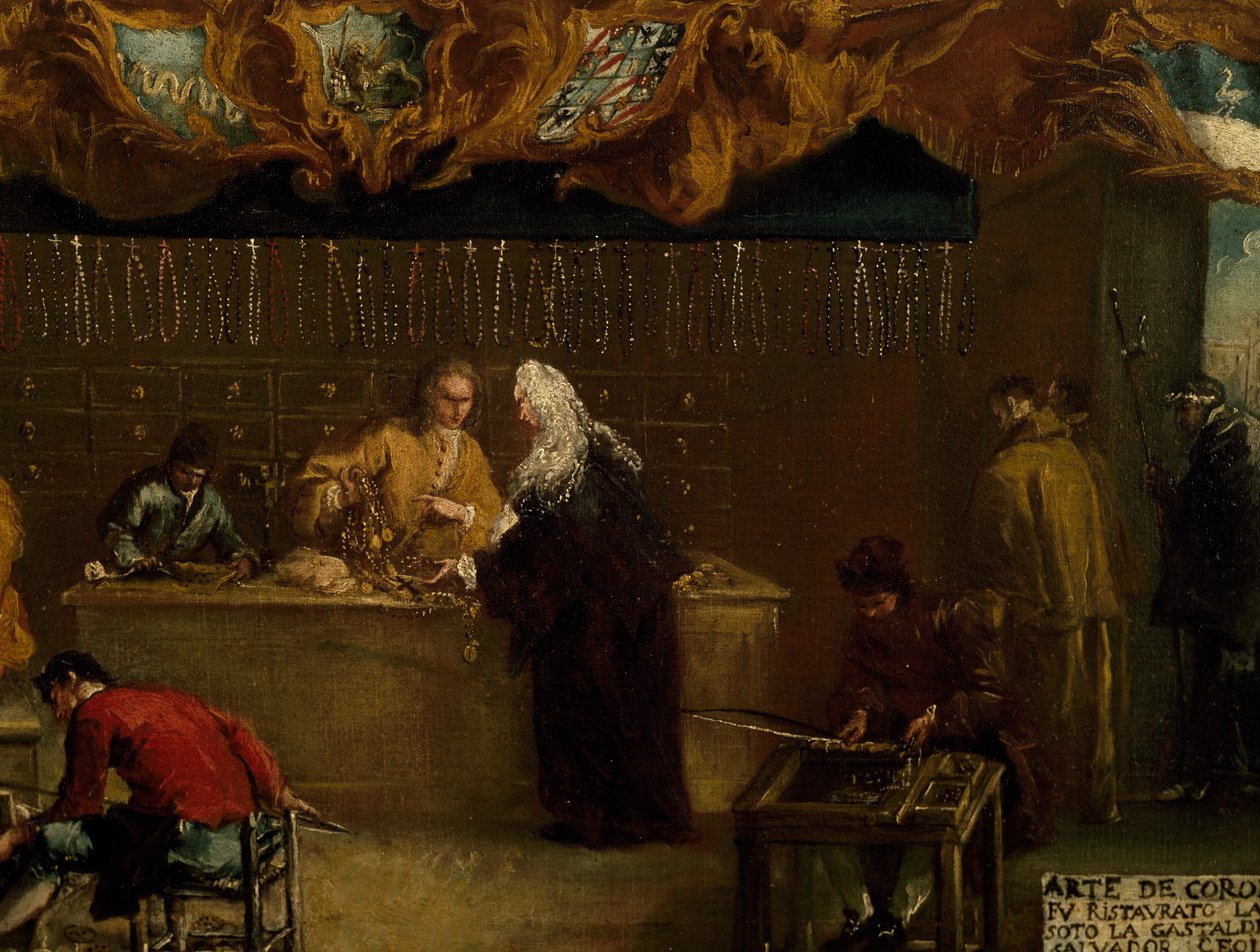 Vývěsní štít Guild of Coroneri, Francesco Guardi (1712-1793), Itálie od Francesco Guardi