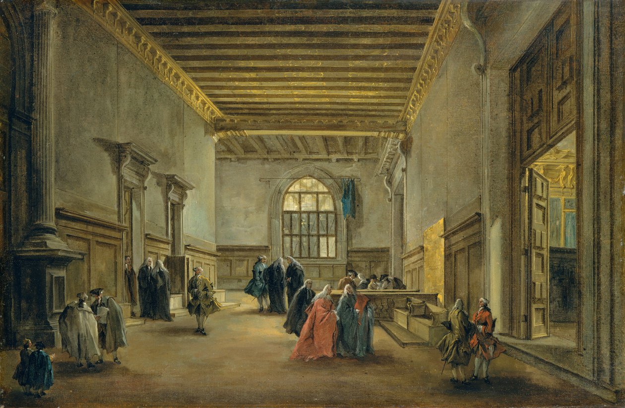 Předsíň Sala del Maggior Consiglio, ca. 1765-68. od Francesco Guardi