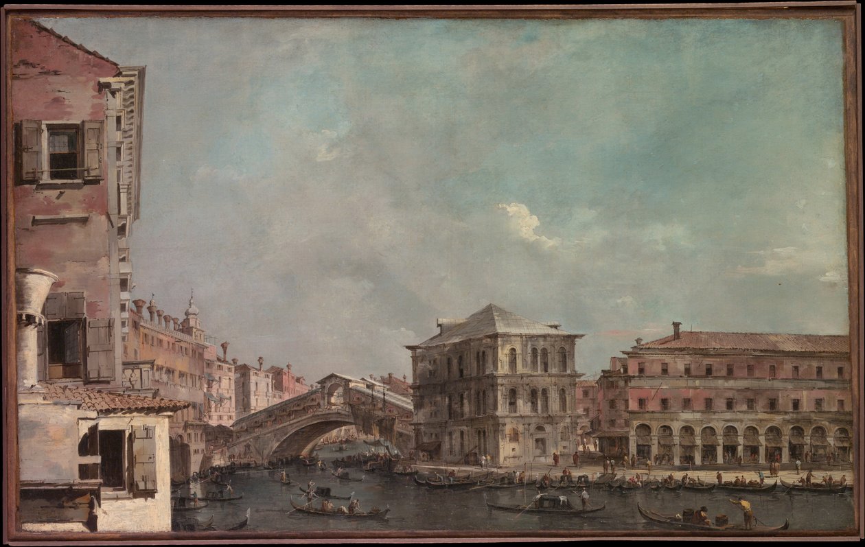 Canal Grande nad Rialtem od Francesco Guardi