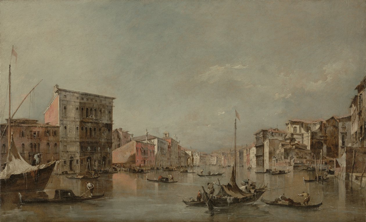 Canal Grande v Benátkách s Palazzo Bembo, c.1768 od Francesco Guardi