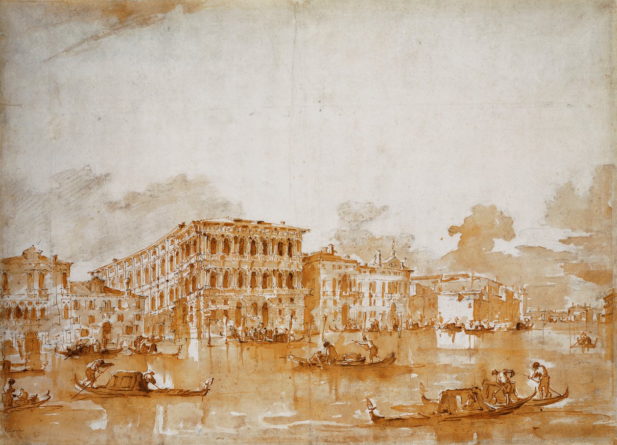 Canal Grande s Ca" Pesaro od Francesco Guardi