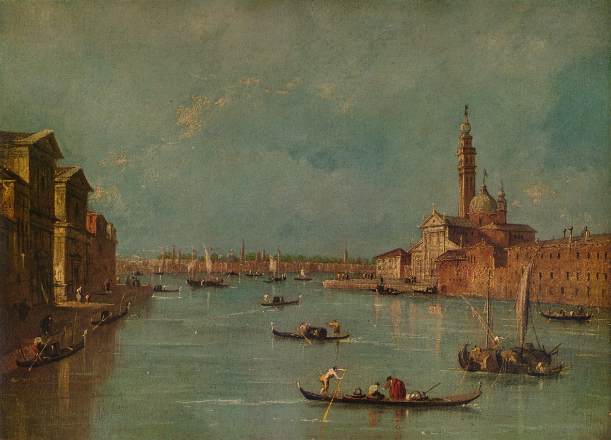 Ostrov San Giorgio, Benátky, c1770, 1938 od Francesco Guardi