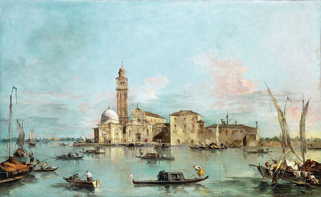 Ostrov San Michele, Benátky, 70. léta 18. století. od Francesco Guardi