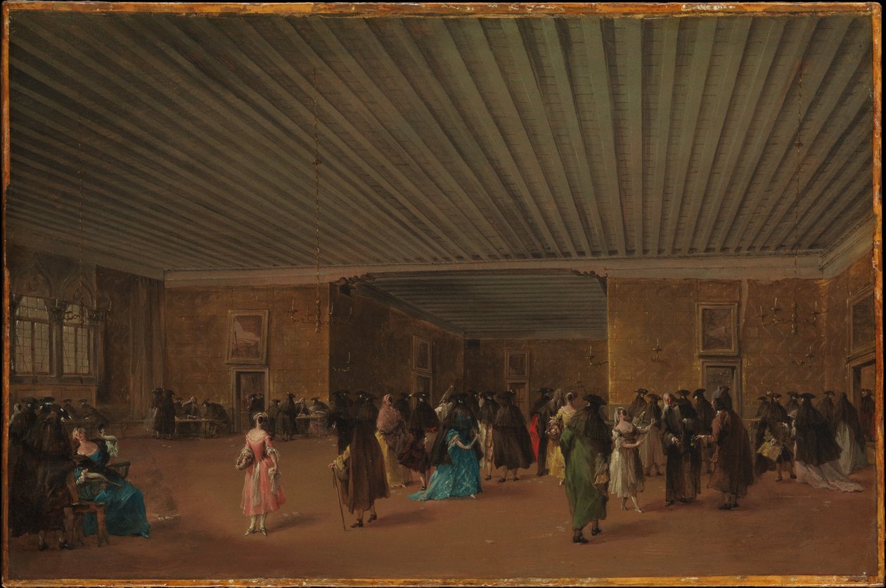 Veřejné ridotto v Palazzo Dandolo od Francesco Guardi