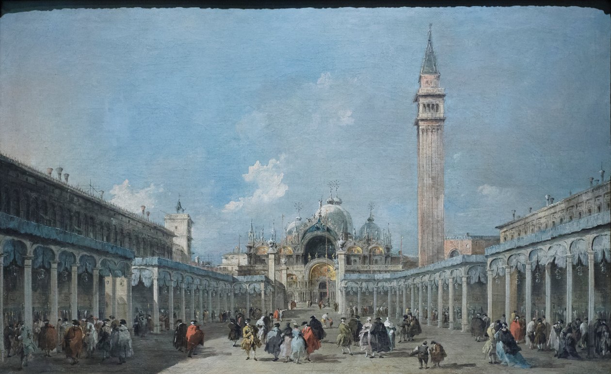 Slavnost Nanebevstoupení Páně na náměstí San Marco, asi 1775 (olej na plátně) od Francesco Guardi