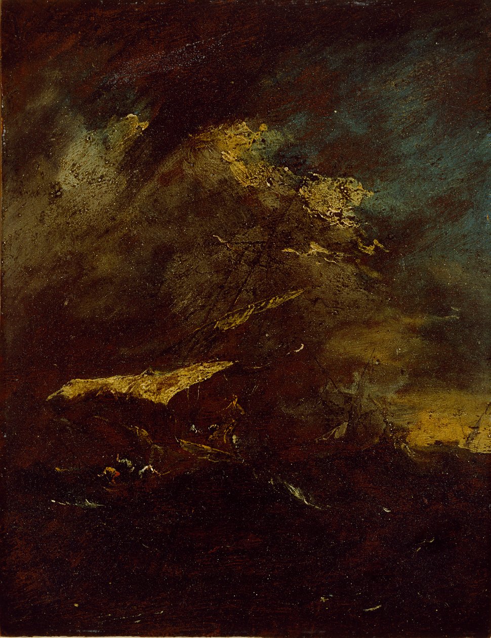 Dvě plavidla v bouři, 18. století od Francesco Guardi
