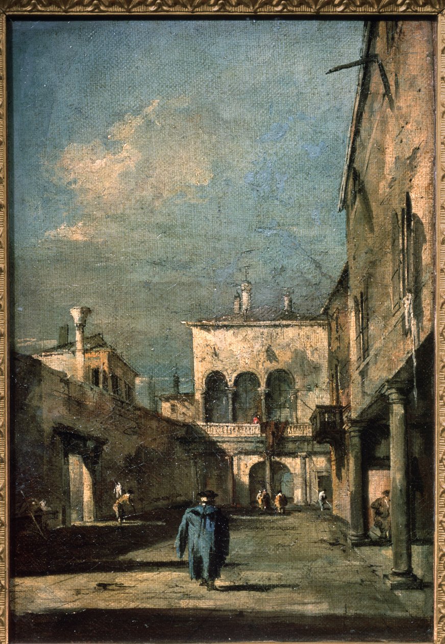 Benátské nádvoří od Francesco Guardi
