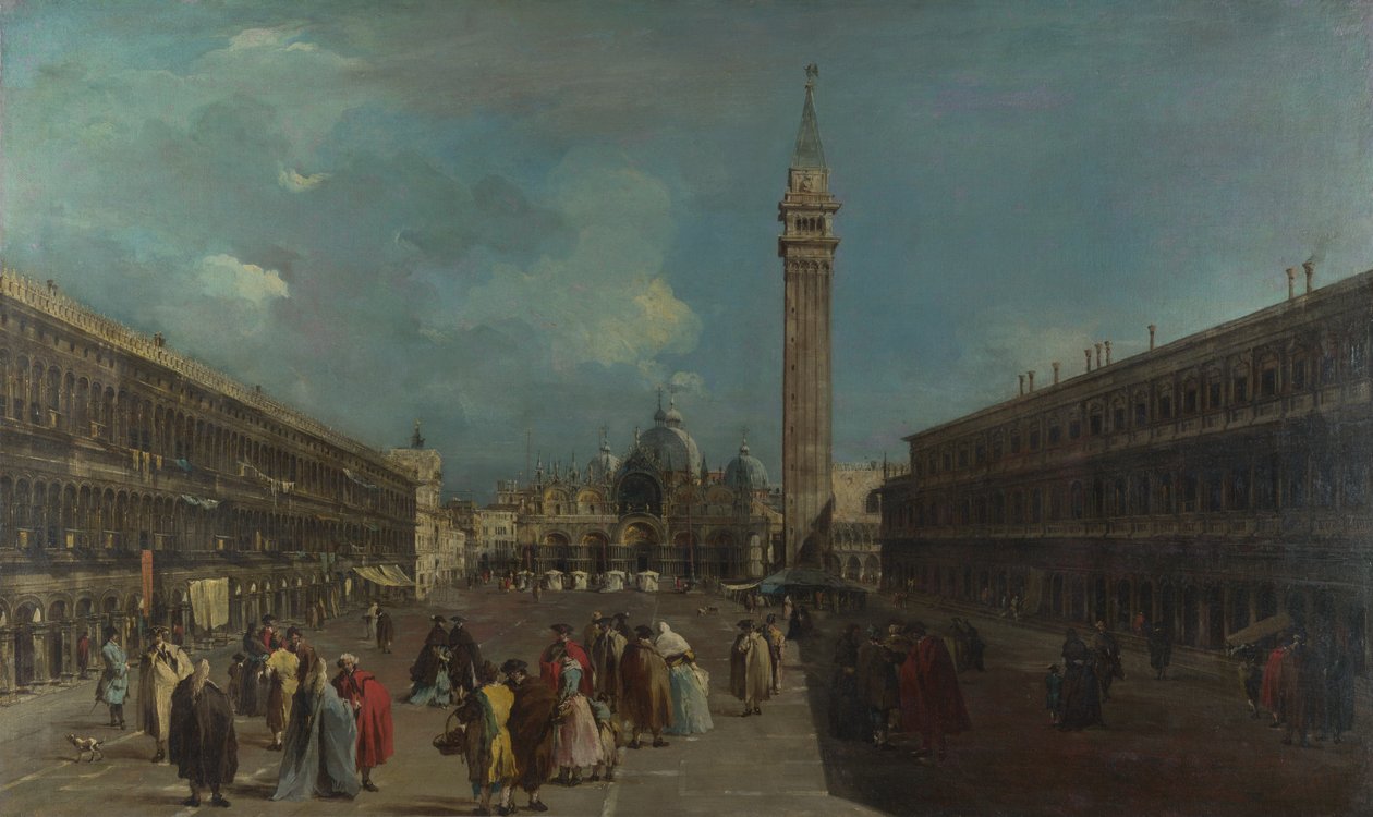 Benátky, Piazza San Marco, cca 1760 od Francesco Guardi