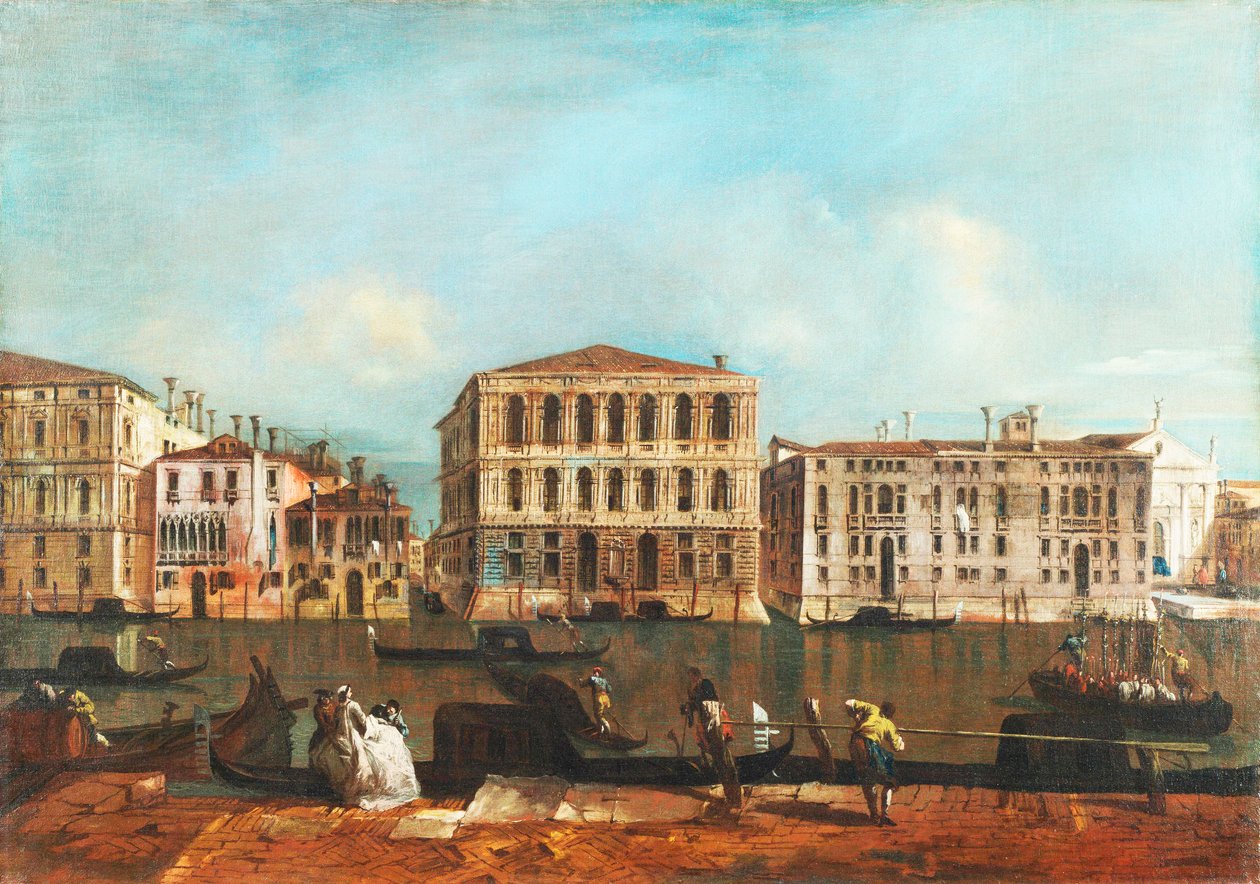 Benátky: Canal Grande s Palazzo Pesaro od Francesco Guardi