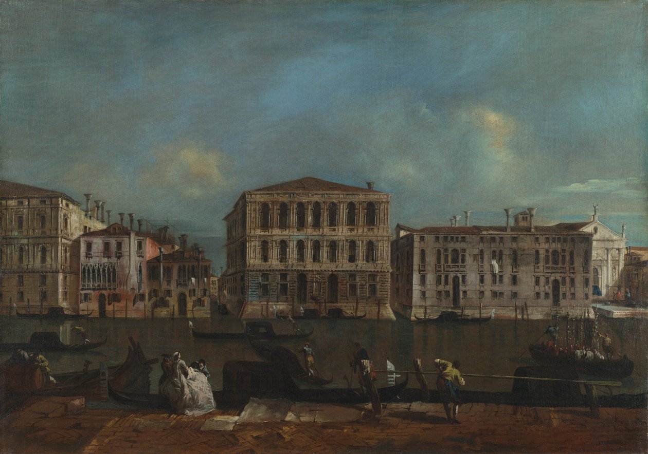 Benátky. Canal Grande s Palazzo Pesaro, 1755-1760 od Francesco Guardi