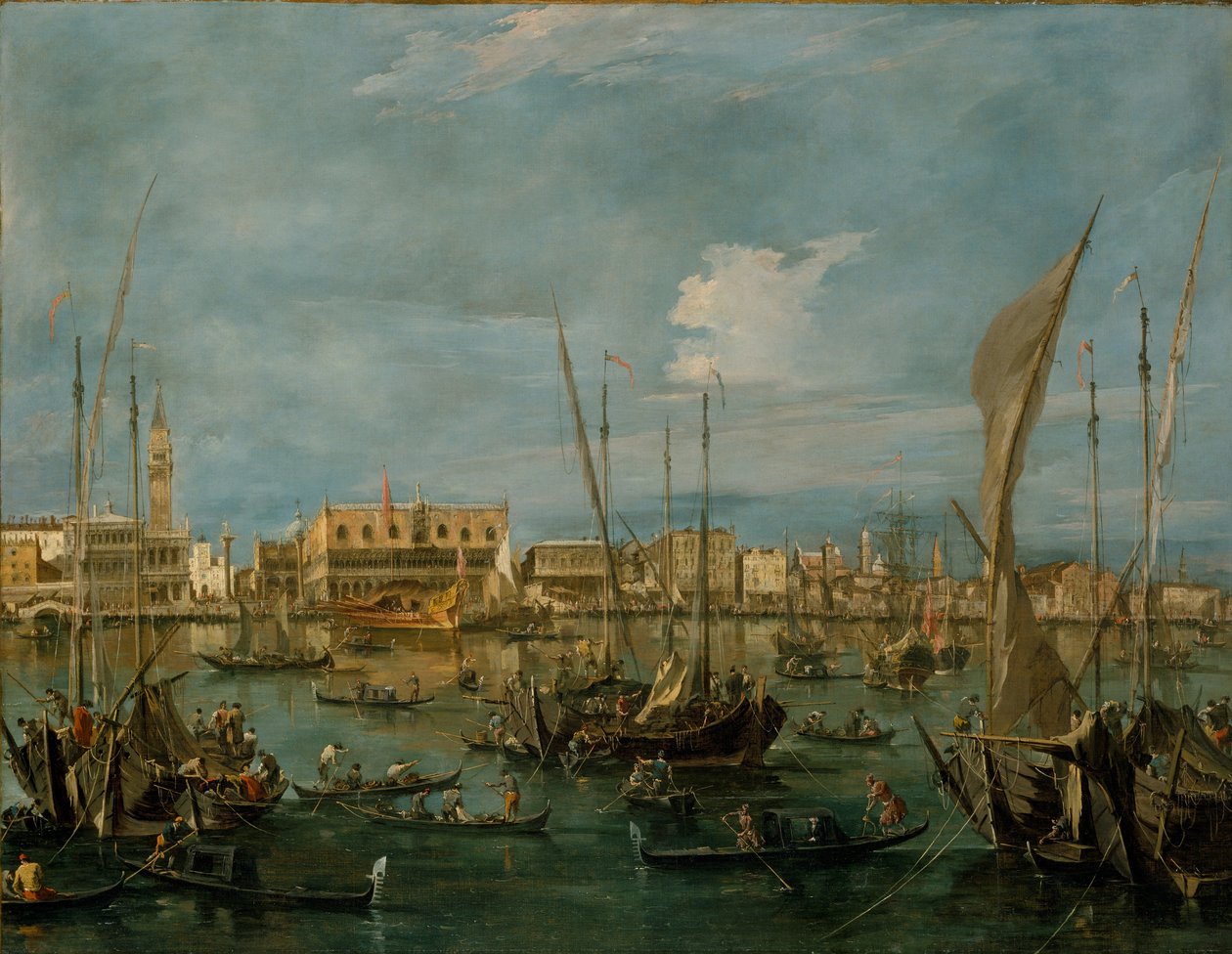 Benátky z Bacino di San Marco, kolem roku 1765 (olej na plátně) od Francesco Guardi