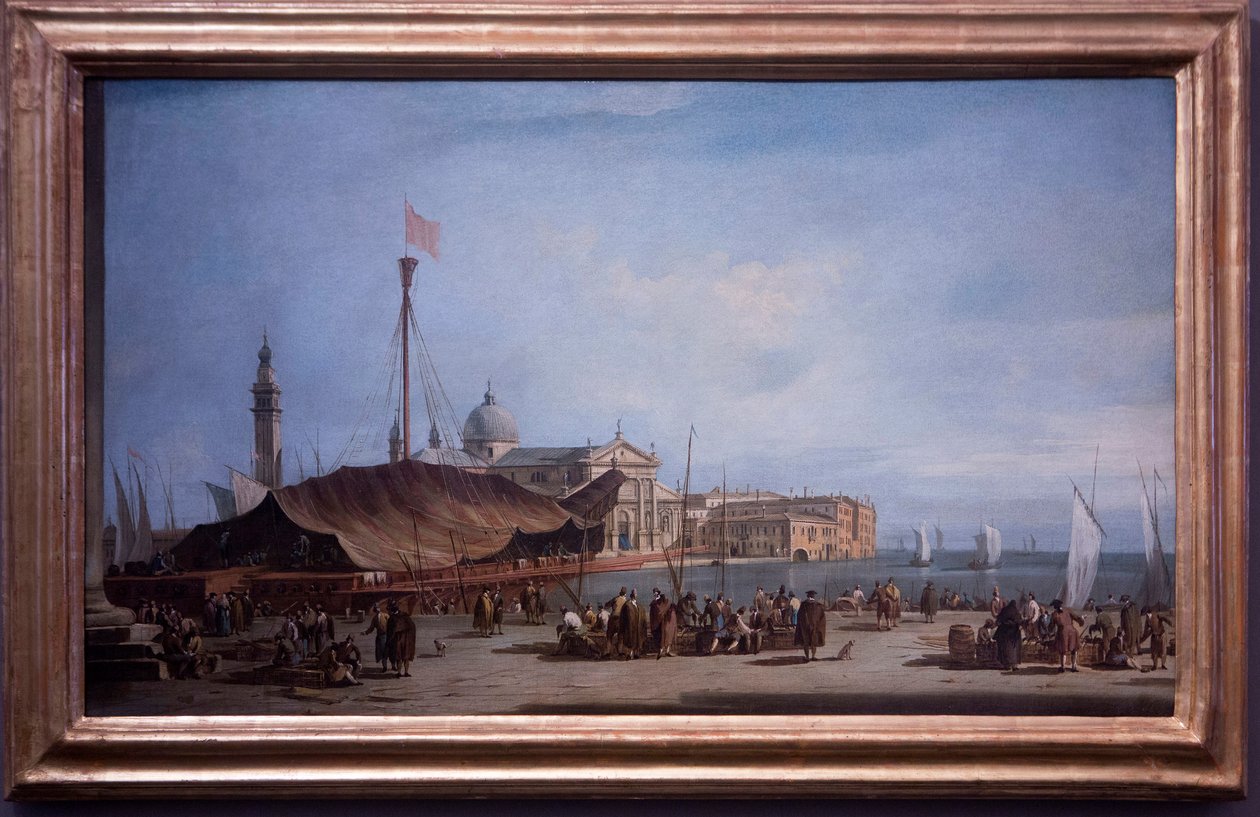 Pohled ze San Giorgio Maggiore od Francesco Guardi