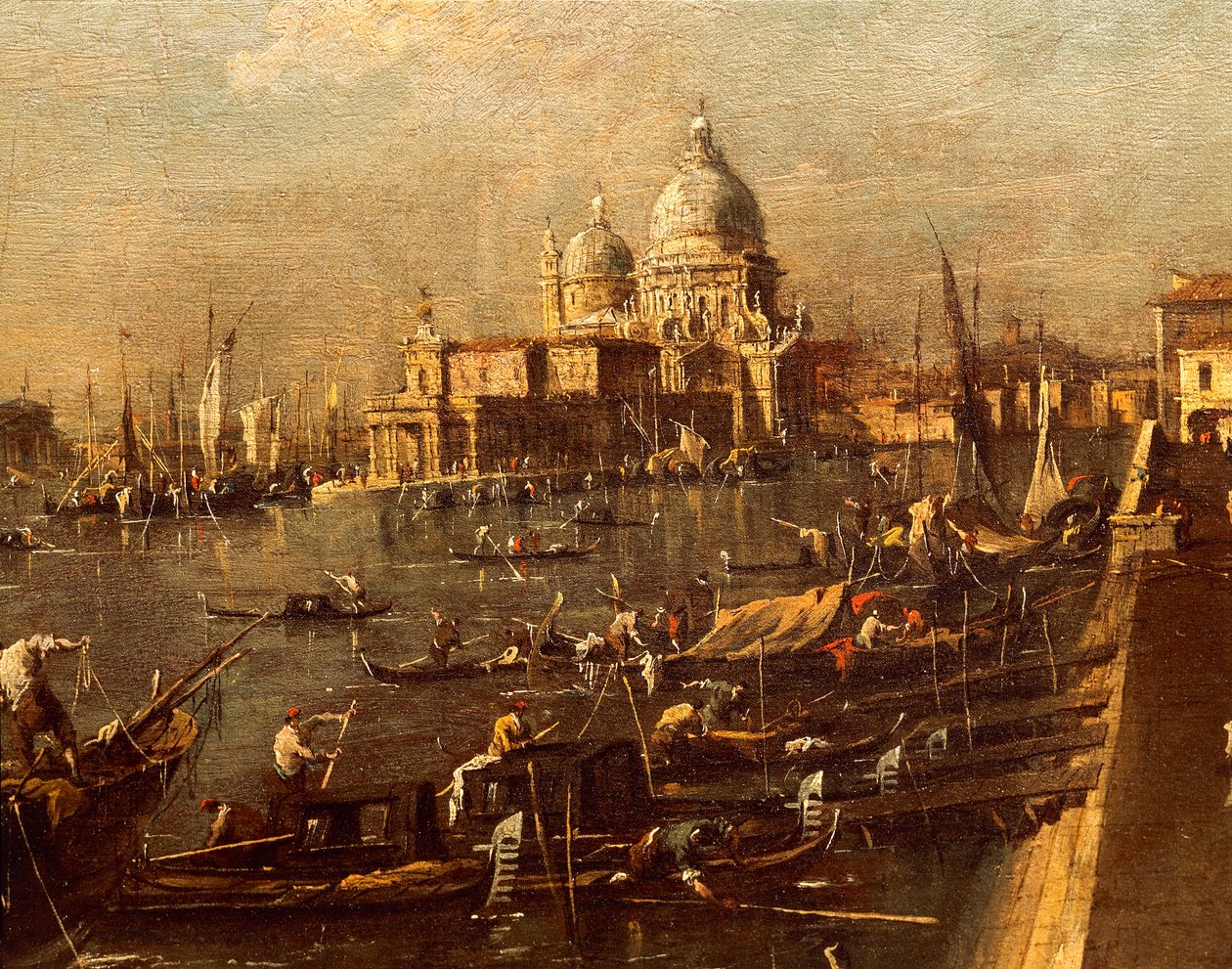 Pohled na Molo směrem k Santa Maria della Salute od Francesco Guardi