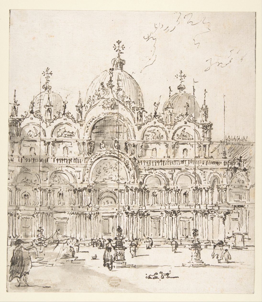 Pohled na náměstí s bazilikou svatého Marka od Francesco Guardi