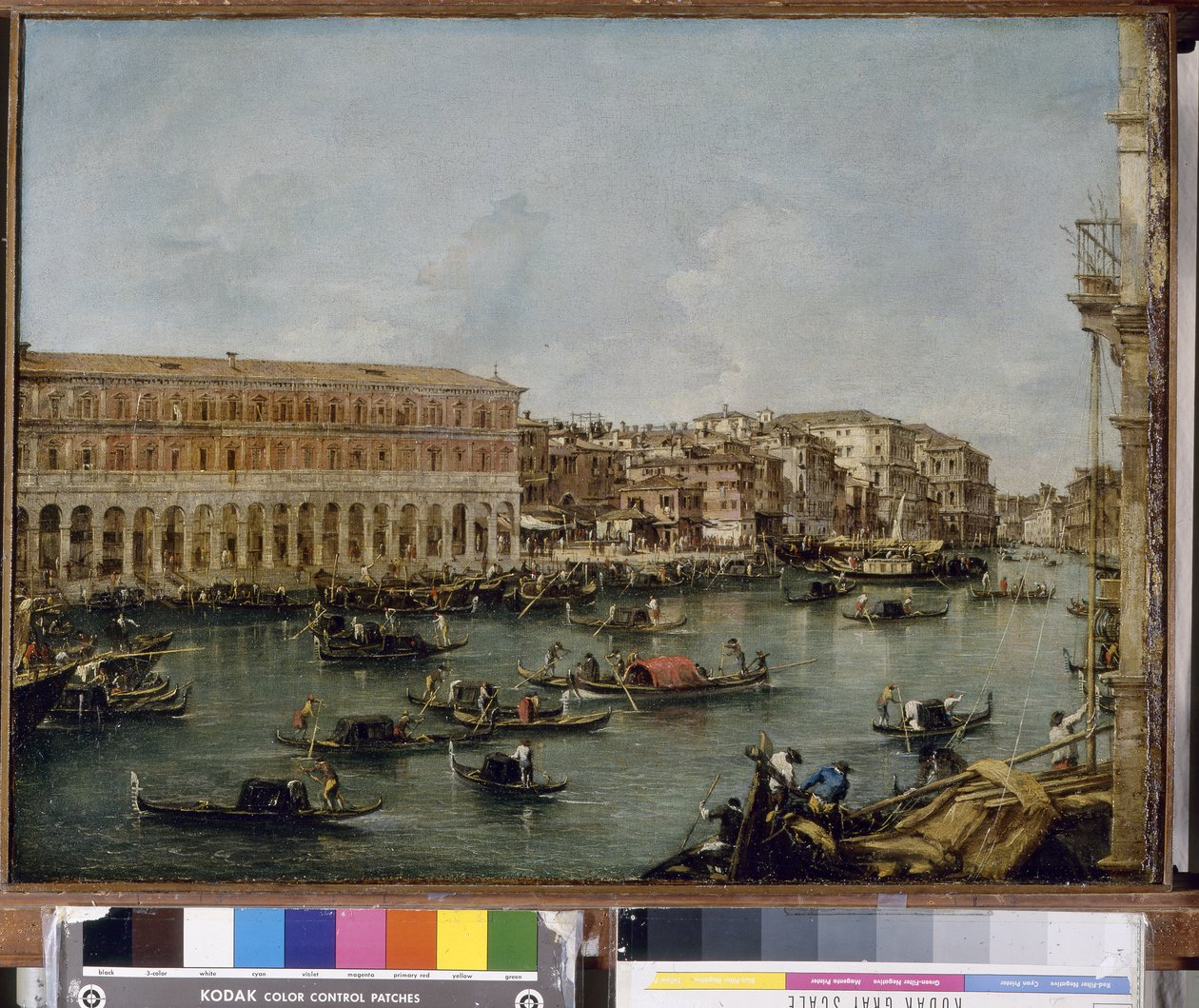 Pohled na Canal Grande s Fabbriche Nuove di Rialto, 1756-60 od Francesco Guardi