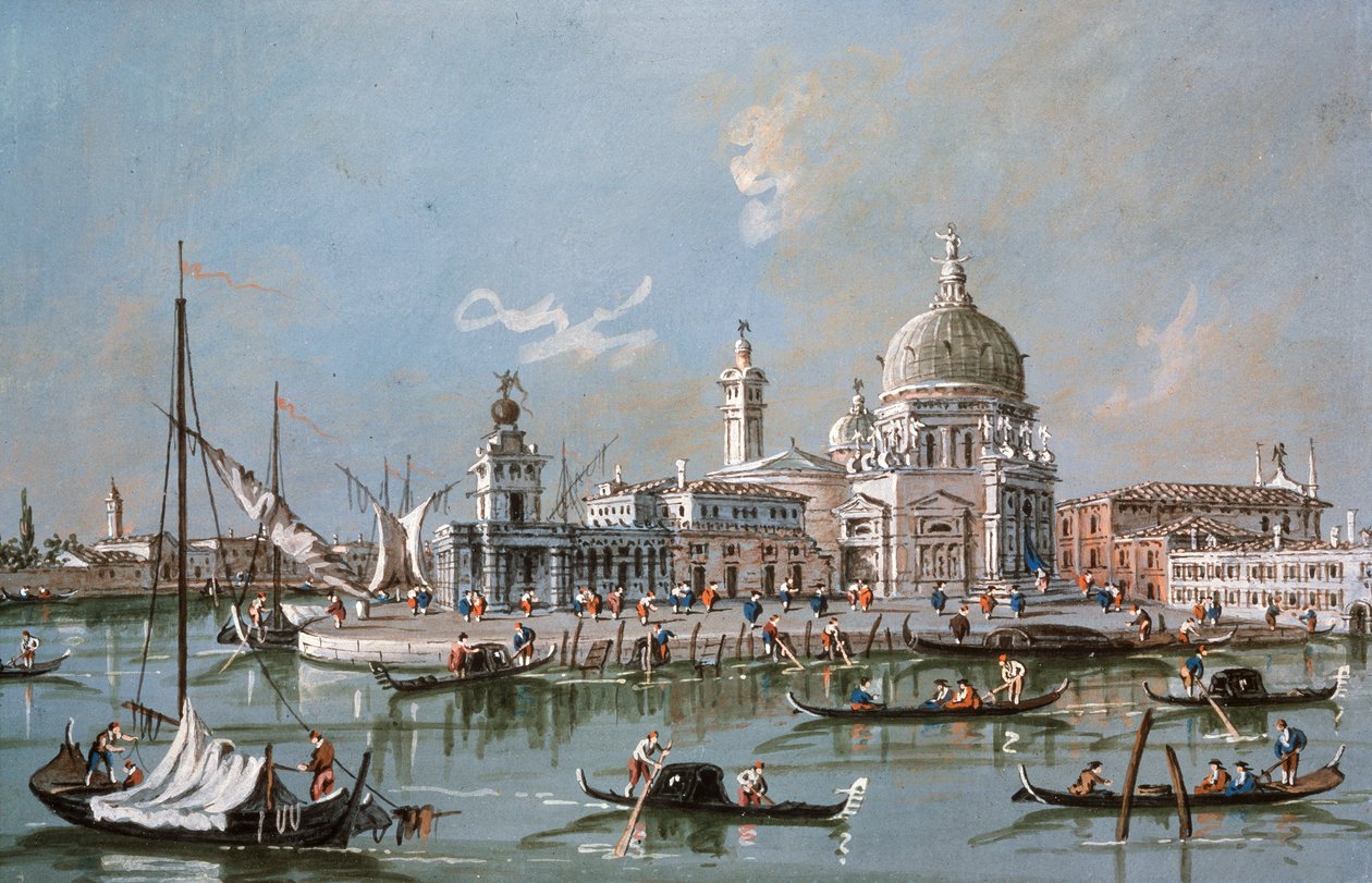 Pohled na kostel Santa Maria della Salute, 18. století od Francesco Guardi