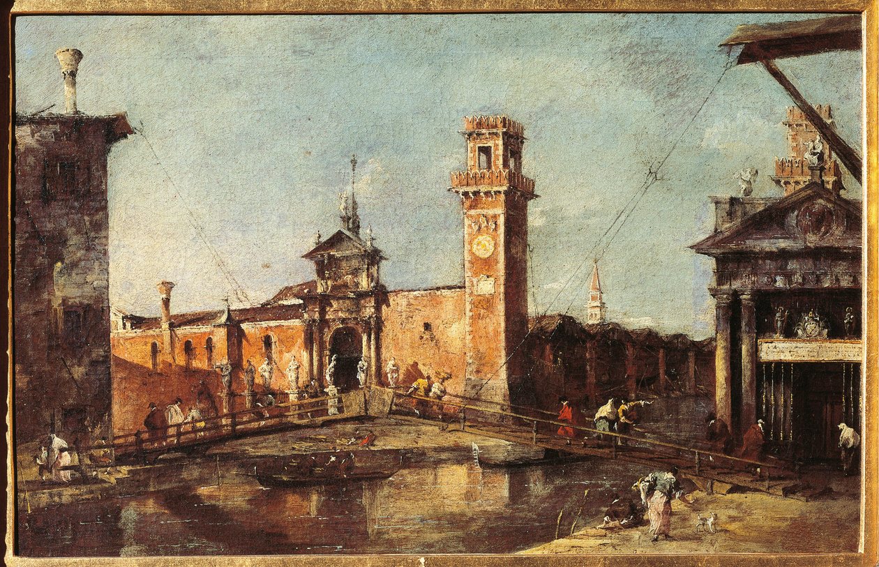 Pohled na arzenál v Benátkách (olej na plátně, kolem roku 1780) od Francesco Guardi