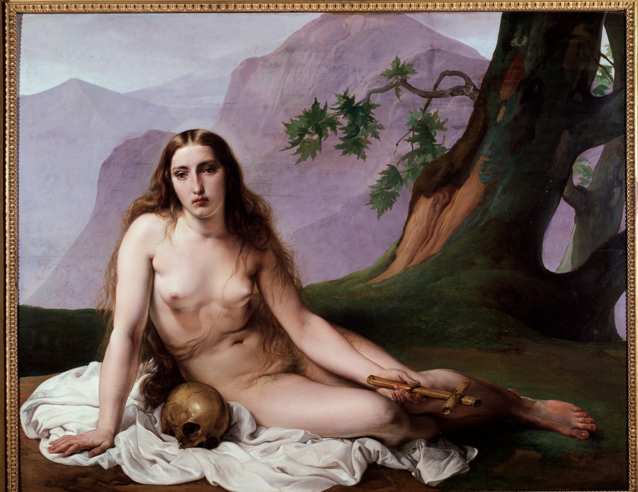 Marie Madeleine penitente (Kajícnice Máří Magdalena) Obraz Francesca Hayeze (1791-1882) 1825 Rozměr 118x150 cm Milán, Galerie moderního umění od Francesco Hayez