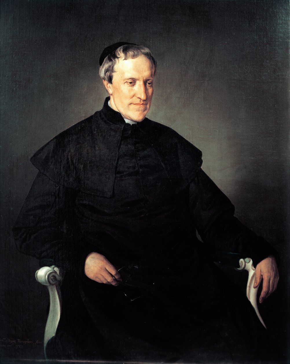 Portrét Antonia Rosminiho Serbatiho, Francesco Hayez (1791-1882), olej na plátně od Francesco Hayez