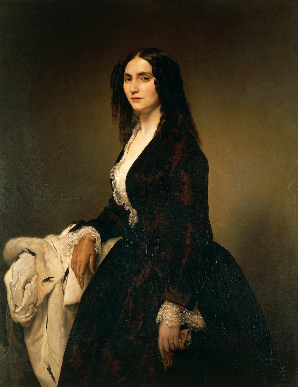 Portrét paní Matilde Juva Branca, Francesco Hayez (1791-1882), olej na plátně od Francesco Hayez