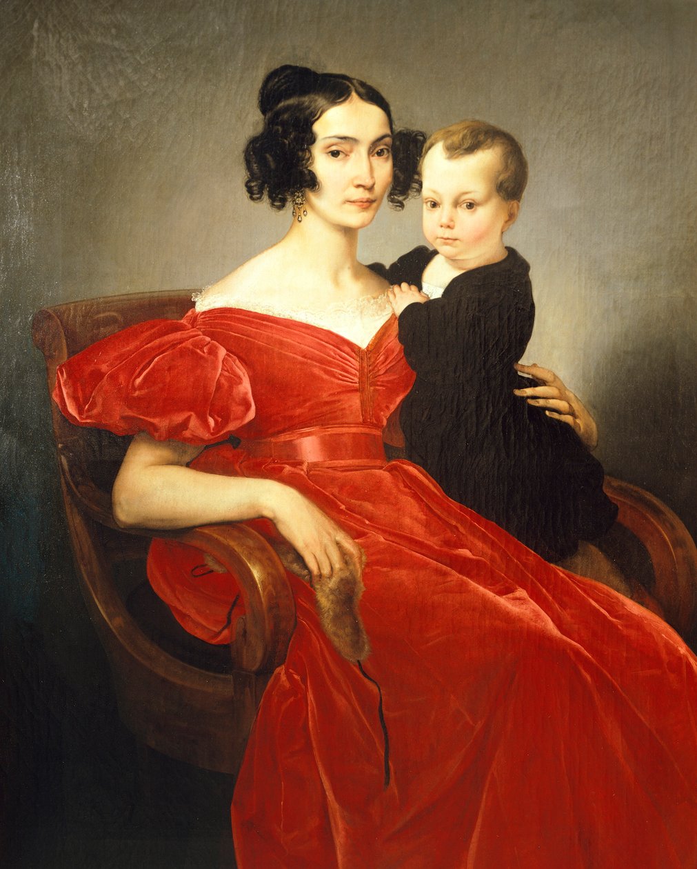 Portrét Teresy Zumali Marsili se svým synem Giuseppem, od Francesca Hayeze (1791-1882), olej na plátně od Francesco Hayez