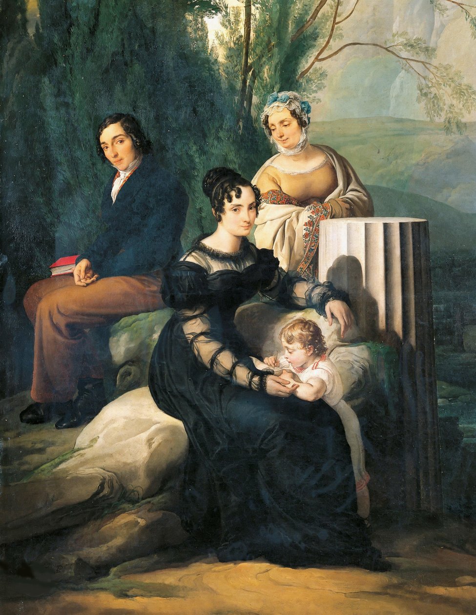 Portrét rodiny Borri Stampa, 1822. od Francesco Hayez