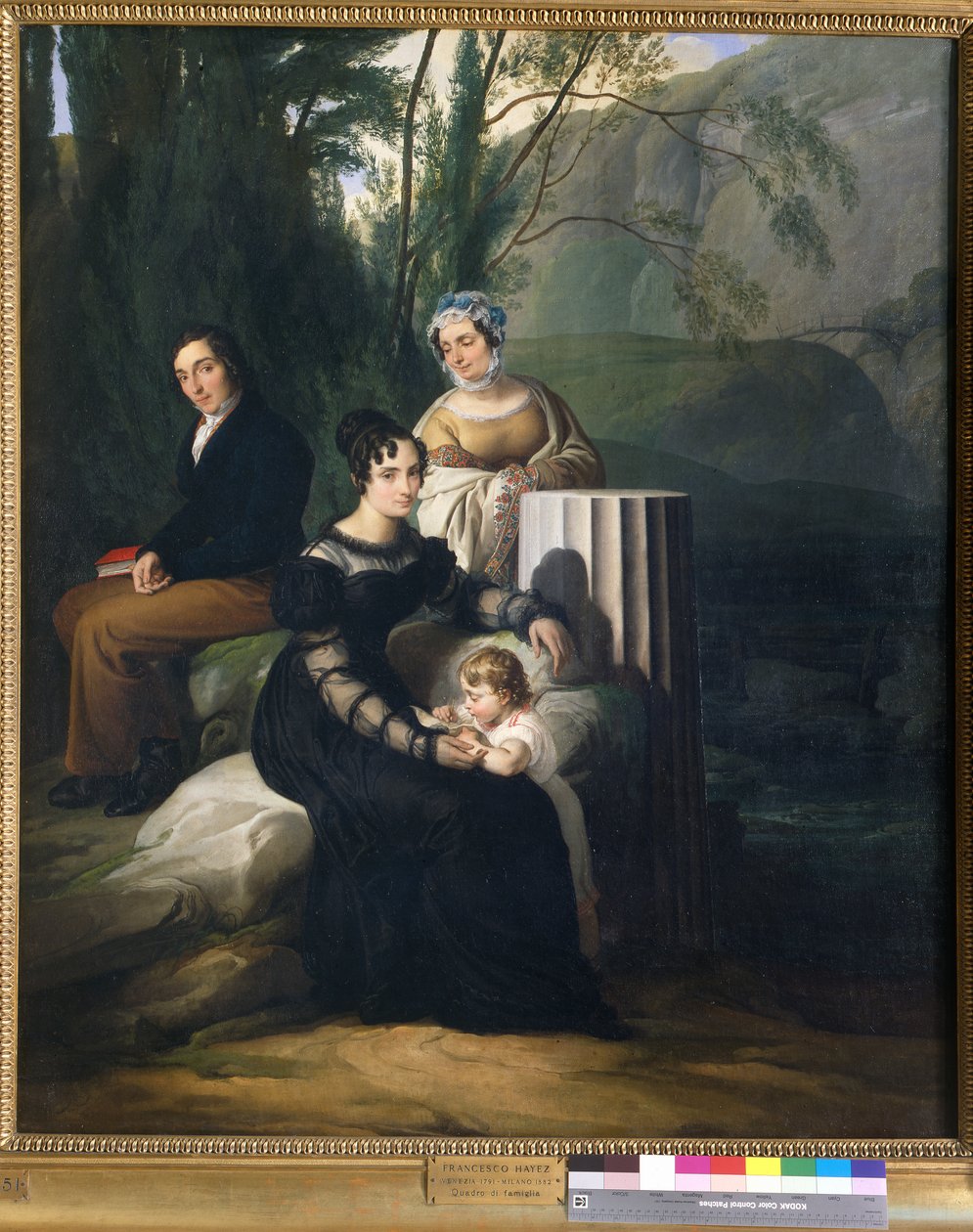 Tisk Portrét rodiny Borri od Francesco Hayez