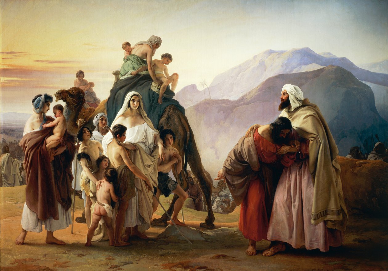 Smíření Ezaua s Jákobem od Francesco Hayez