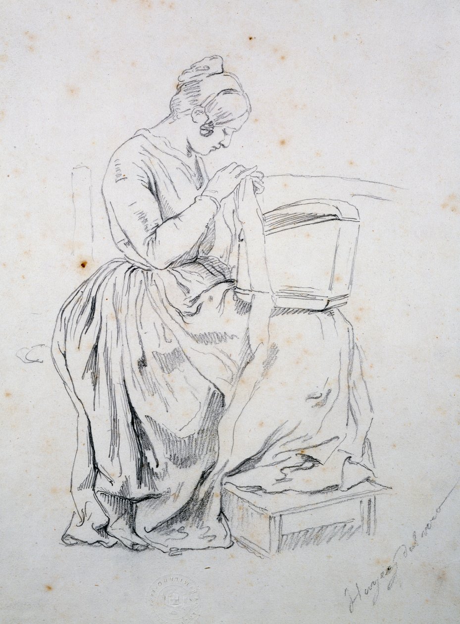 Studie pro portrét jeho manželky od Francesco Hayez