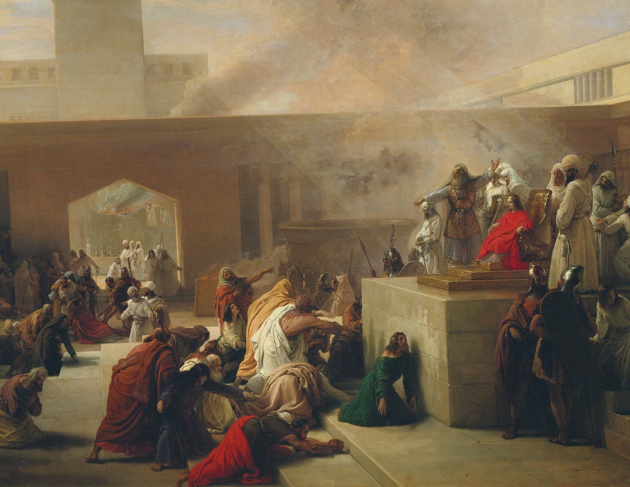 Korunovace Joas, 1839 od Francesco Hayez