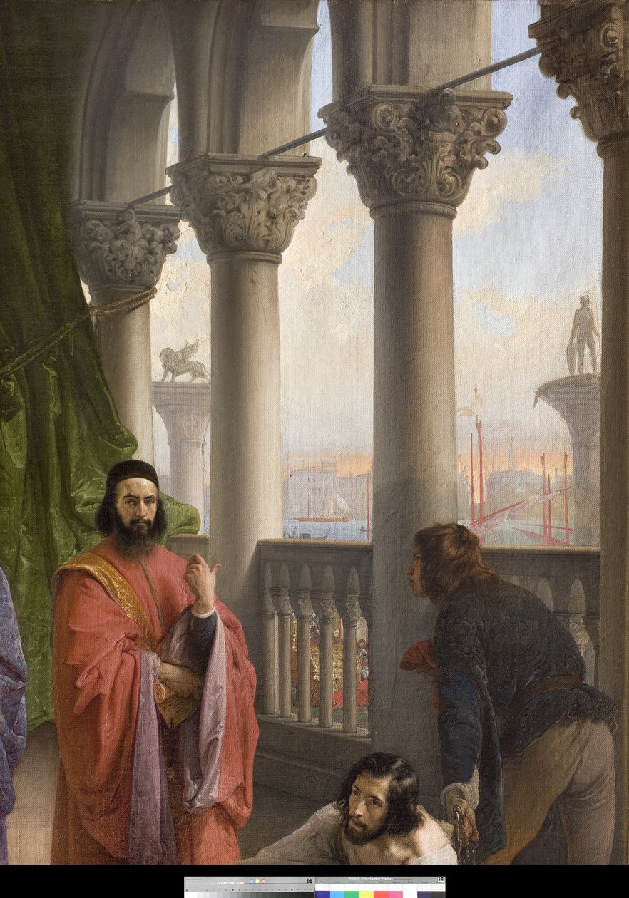 Poslední setkání Jacopa Foscariho a jeho rodiny před exilem, 1838-40 od Francesco Hayez