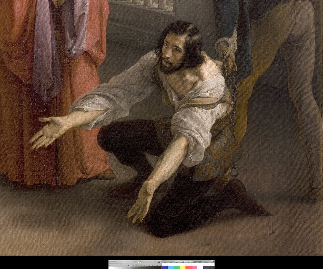 Poslední setkání Jacopa Foscariho s rodinou před vyhoštěním, 1838-40 od Francesco Hayez