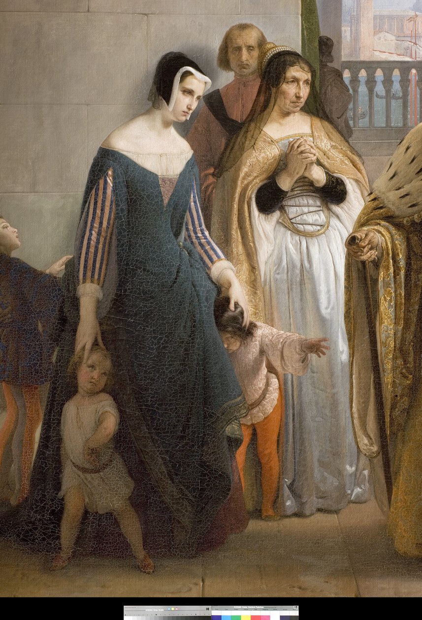 Poslední setkání Jacopa Foscariho a jeho rodiny před exilem, 1838-40 od Francesco Hayez