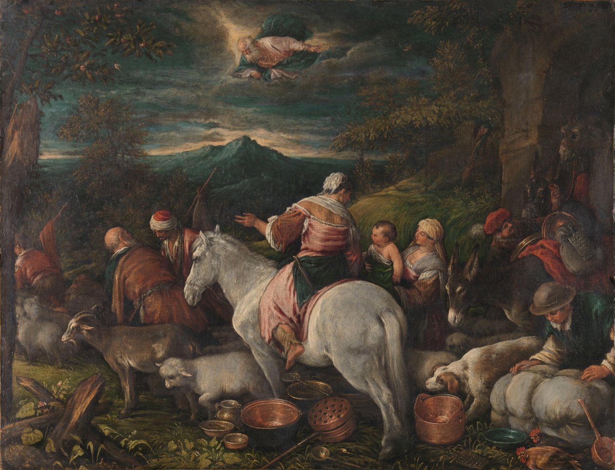 Abraham opouští Háran od Francesco II Bassano (attributed to)
