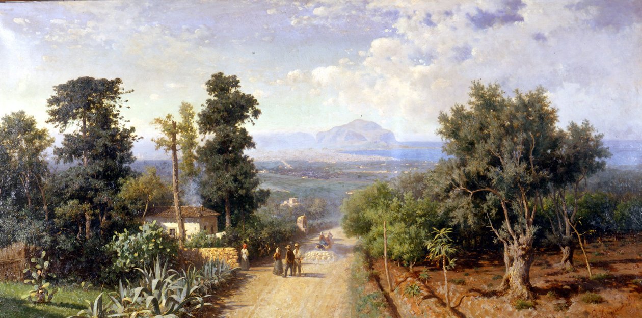 Okolí Palerma. Obraz F. Lojacono od Francesco Lojacono