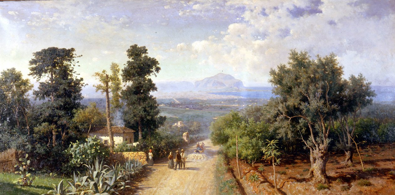 Okolí Palerma. Obraz Francesca Lojacona (1841 - 1915) od Francesco Lojacono