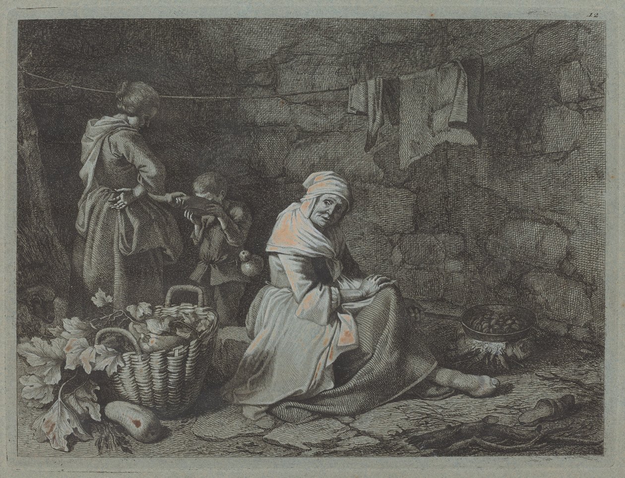 Interiér domu, 1763. od Francesco Londonio